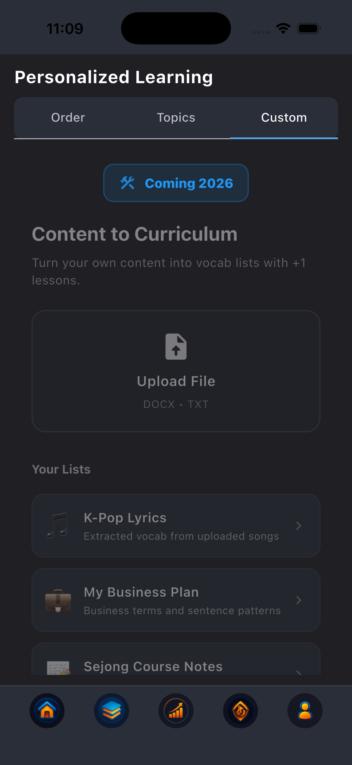 Personalized learning — content-to-curriculum preview